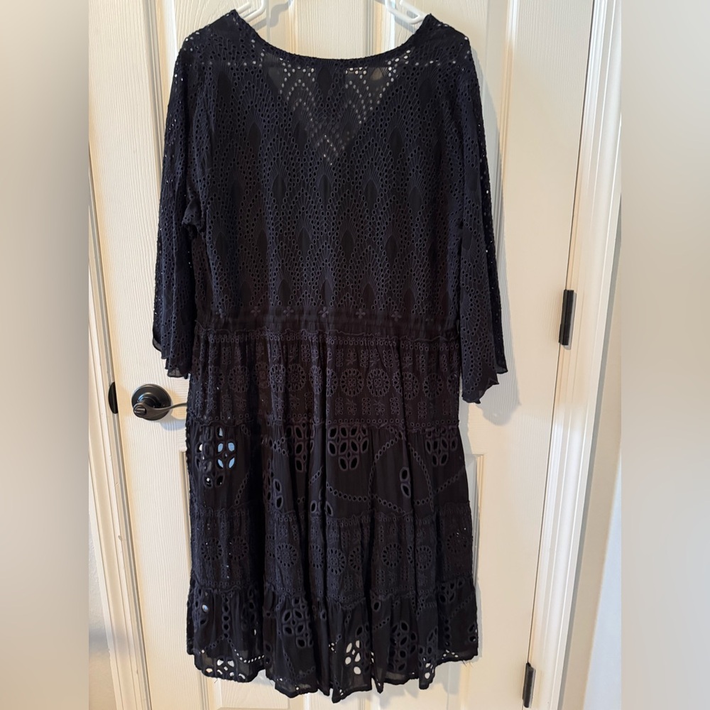 Johnny Was Black Eyelet Dress - Picture 3 of 4